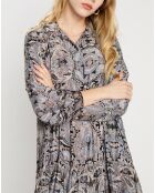 Robe en Soie mélangée Sasha multicolore