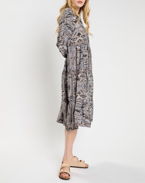 Robe en Soie mélangée Sasha multicolore
