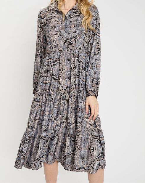 Robe en Soie mélangée Sasha multicolore