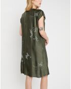 Robe satinée Luna kaki