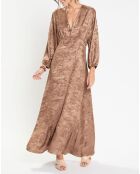 Robe irisée Glam marron