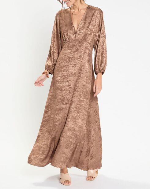 Robe irisée Glam marron