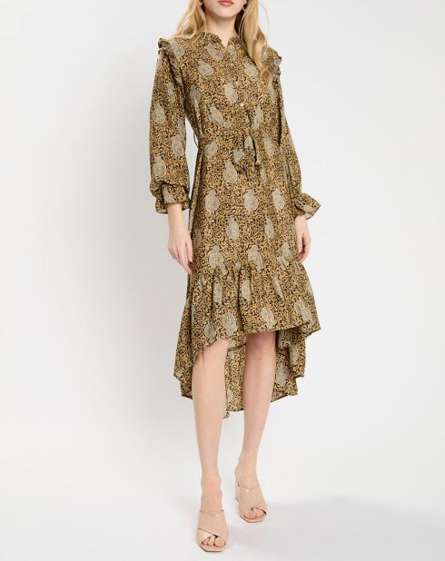 Robe en Soie mélangée Sasha dorée