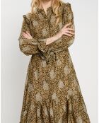 Robe en Soie mélangée Sasha dorée