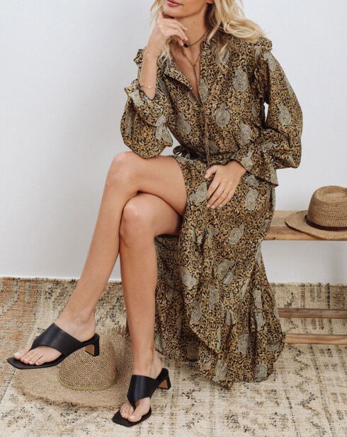 Robe en Soie mélangée Sasha dorée