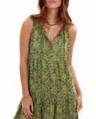 Robe en Soie mélangée Soon verte