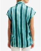 Top en Soie mélangée Milo aqua