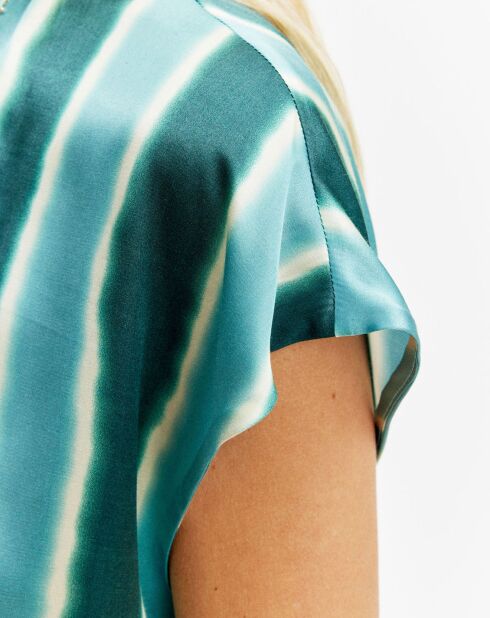 Top en Soie mélangée Milo aqua