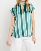 Top en Soie mélangée Milo aqua