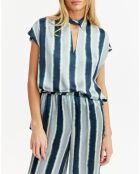 Top en Soie mélangée Milo bleu