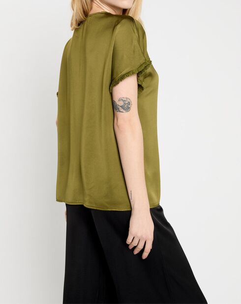 Top satiné Must vert