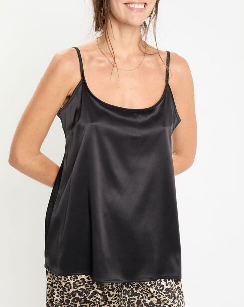 Top satiné Essential noir