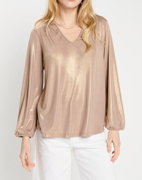 Tunique Glam marron/doré