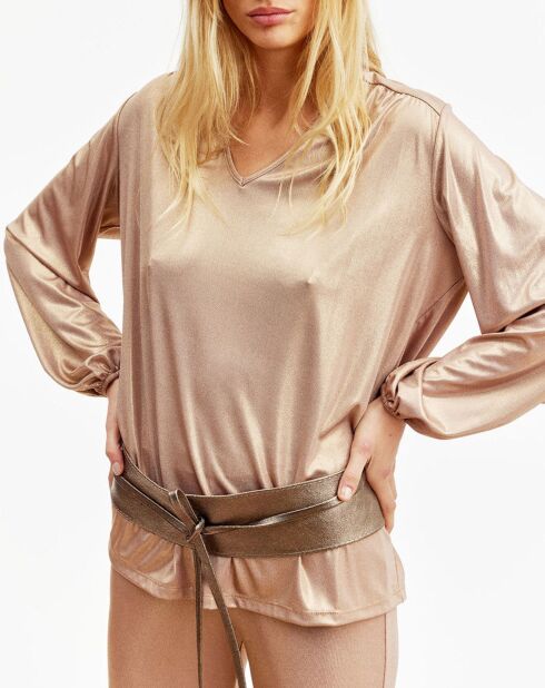 Tunique Glam marron/doré