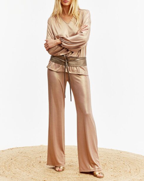 Tunique Glam marron/doré