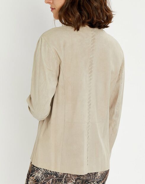 Veste en Cuir Birdy sable