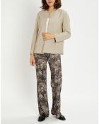 Veste en Cuir Birdy sable
