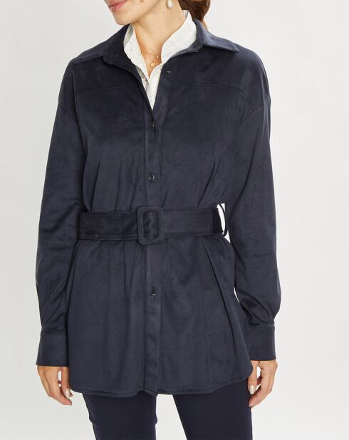 Veste en Suédine Lou indigo