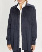 Veste en Suédine Lou indigo