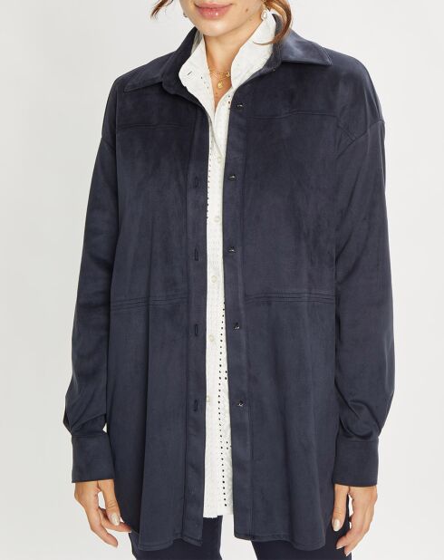 Veste en Suédine Lou indigo