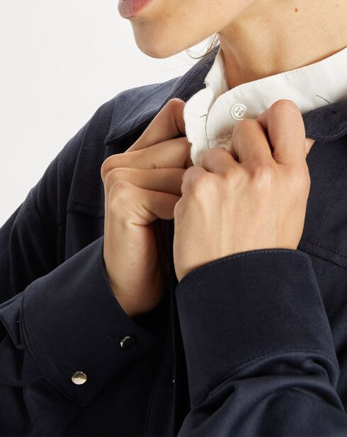 Veste en Suédine Lou indigo