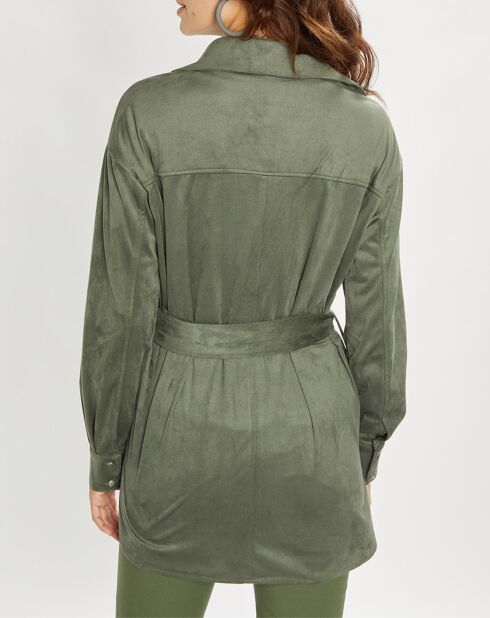 Veste en Suédine Lou kaki