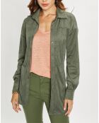 Veste en Suédine Lou kaki