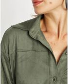 Veste en Suédine Lou kaki