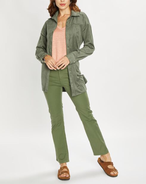 Veste en Suédine Lou kaki
