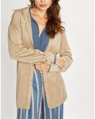 Veste en Suédine Lou sable