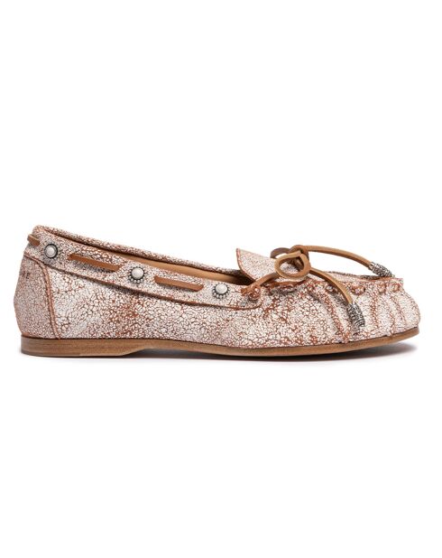 Mocassins en Velours de Cuir beiges