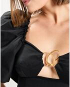 Top Marcel Puff Sleeve Bodice noir