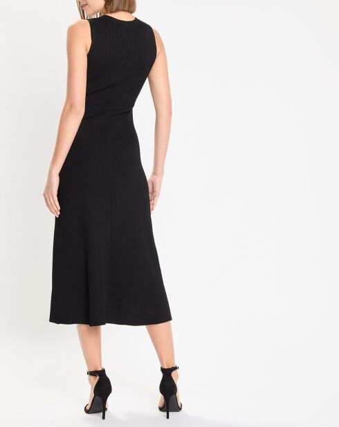 Robe midi Crescent Knit noire