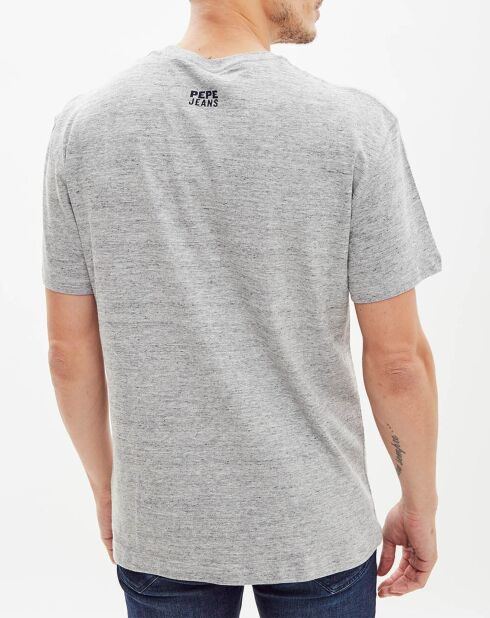 T-Shirt Reuben rayure gris/vert