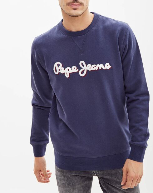 Sweat Crewnk Logo 3J bleu