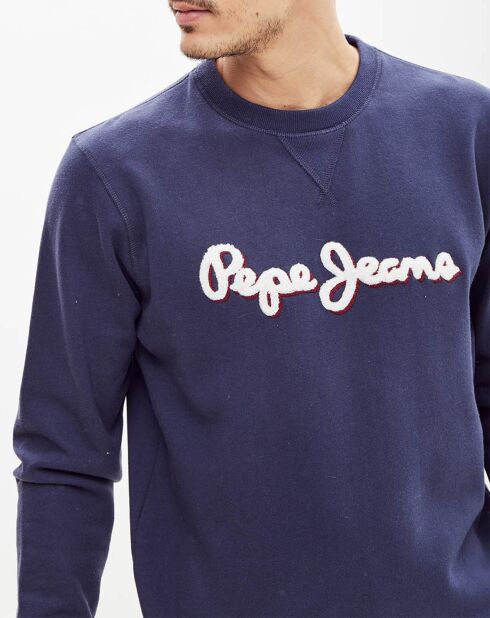 Sweat Crewnk Logo 3J bleu