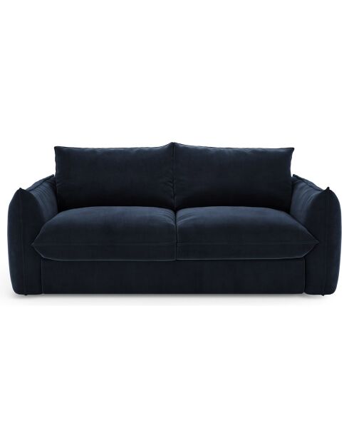 160 cm großes Schlafsofa, 17 cm dick, Coco Velours, mitternachtsblauer Samt — 228 x 105 x 90 cm