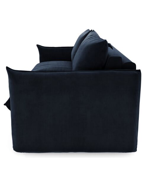 160 cm großes Schlafsofa, 17 cm dick, Coco Velours, mitternachtsblauer Samt — 228 x 105 x 90 cm