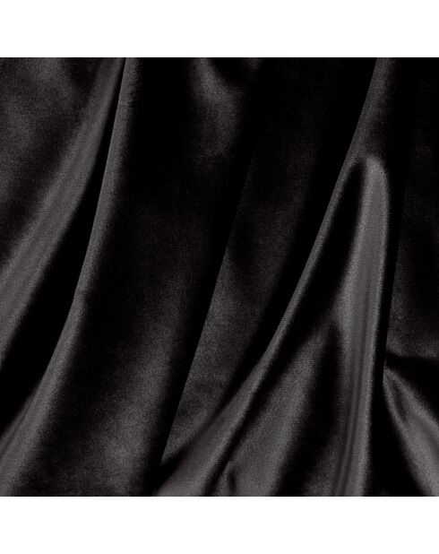 Canapé convertible 160cm épaisseur 17cm Coco Velours noir - 228x105x90 cm