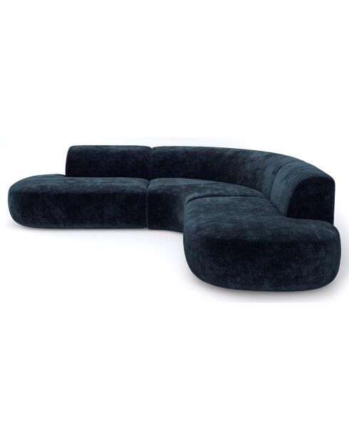 Dream Velours Elefanten-Weitwinkelsofa, 250 x 90 x 70 cm, Mitternachtsblau