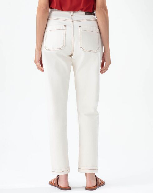 Pantalon Naomi naturel/terracotta