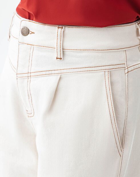 Pantalon Naomi naturel/terracotta