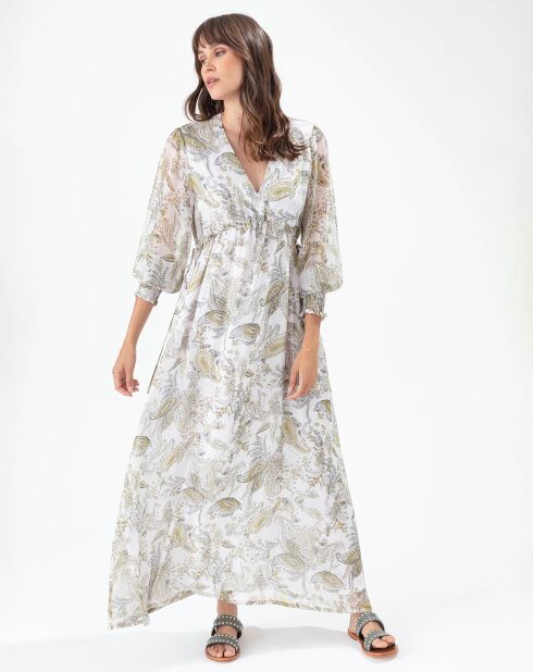 Robe Almas cachemire argente