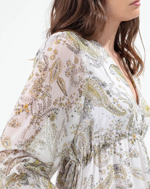 Robe Almas cachemire argente