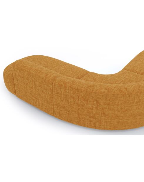 Dream Weitwinkelsofa Mustard aus strukturiertem Samt - 250x90x70 cm