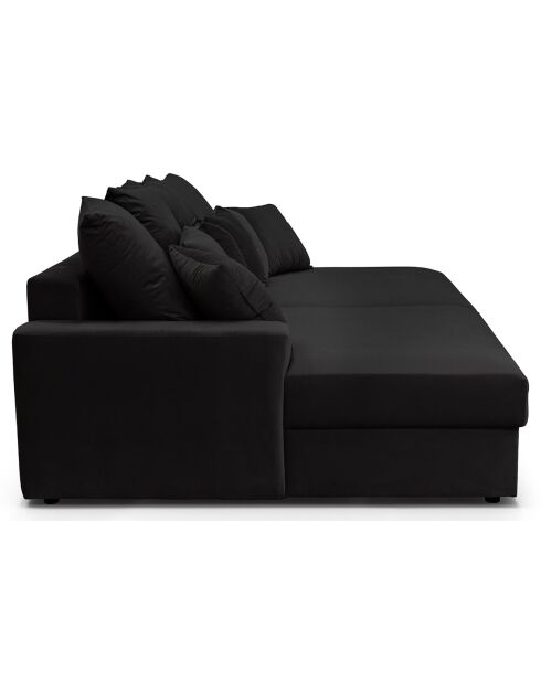 Fluf Deep Modulares 4-Sitzer-Sofa aus schwarzem Samt - 260x155x83 cm