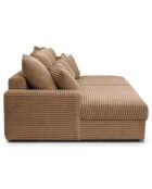 Canapé modulable 4 places profond Fluf Velours côtelé XXL taupe - 260x155x83 cm