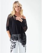 Camiseta negra Isaro con camiseta sin mangas