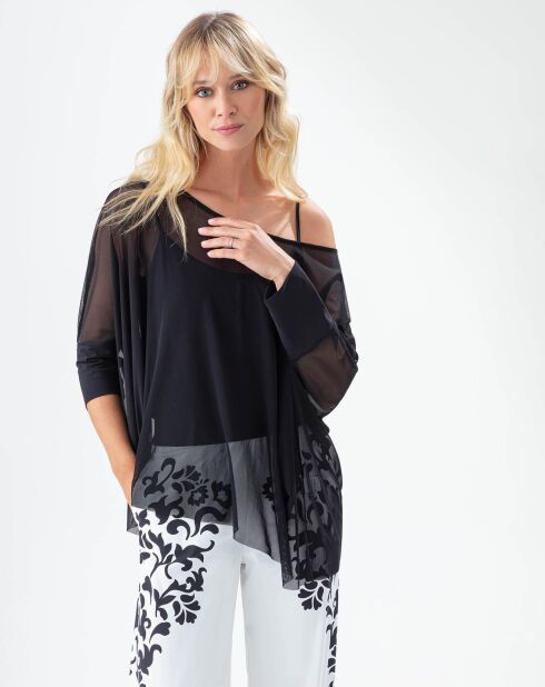 Top avec débardeur Isaro noir