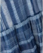 Dune jurk met saffier/gouden strepen